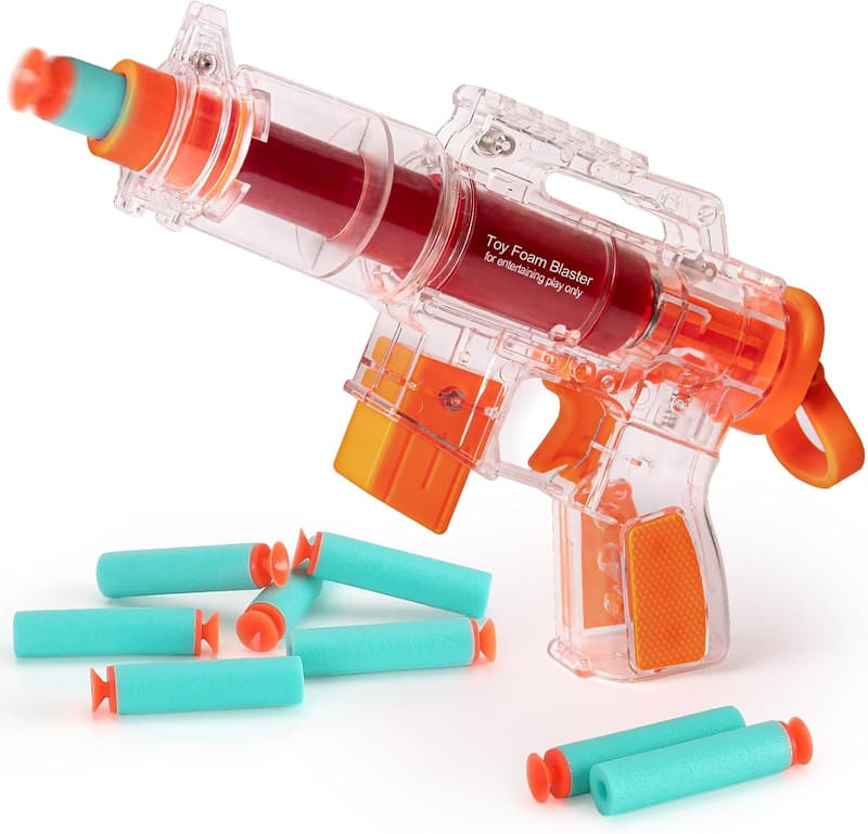 Mini Foam Blaster Toy Pistol for Boys Age 3-5 - 10 Foam Darts