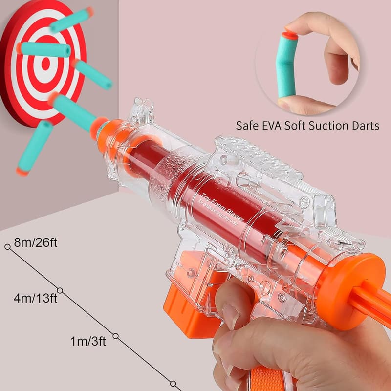 Mini Foam Blaster Toy Pistol for Boys Age 3-5 - 10 Foam Darts