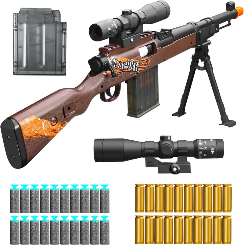 Foam Shotgun Toy Gun for Boys' Birthday, Ages 8-12+