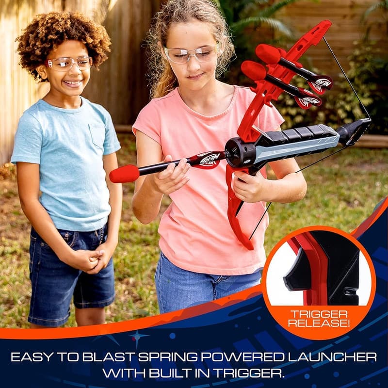 NERF Rip Rocket Bow & Arrow Set - Foam Blaster for Indoor/Outdoor Play