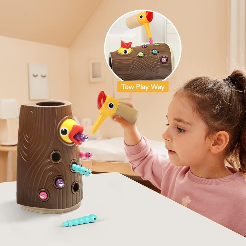 Montessori Magnetic Bird Feeding Game for Toddlers 2-4 Years