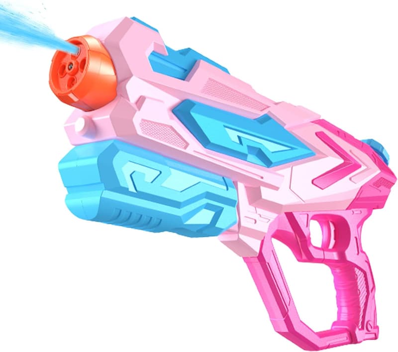 Summer Water Soaker Gun for Kids - 4 Modes, 26 Ft Range - Pink