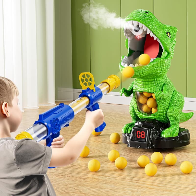 Interactive Dinosaur Shooting Toy Set for Kids Ages 3-8