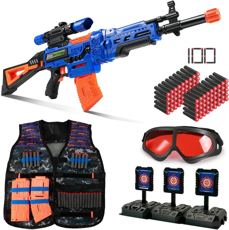Kids' Tactical Sniper Rifle Toy Set with Scope & Vest