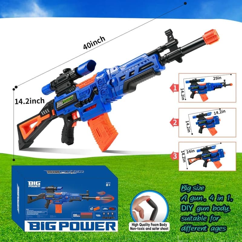 Kids' Tactical Sniper Rifle Toy Set with Scope & Vest