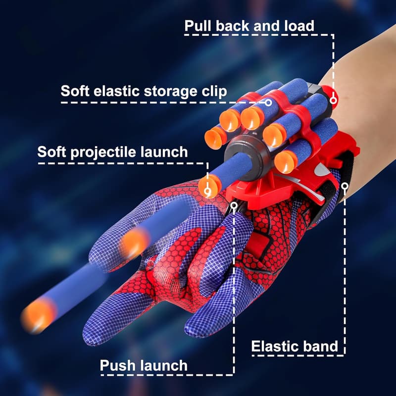 Children's Foam Blasters with Gloves - Role-Playing Toy for Ages 6+