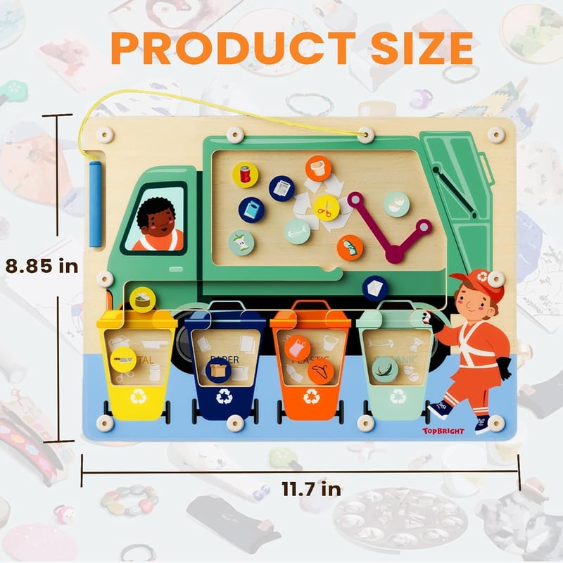 Montessori Magnetic Color Maze Sorting Game for Toddlers