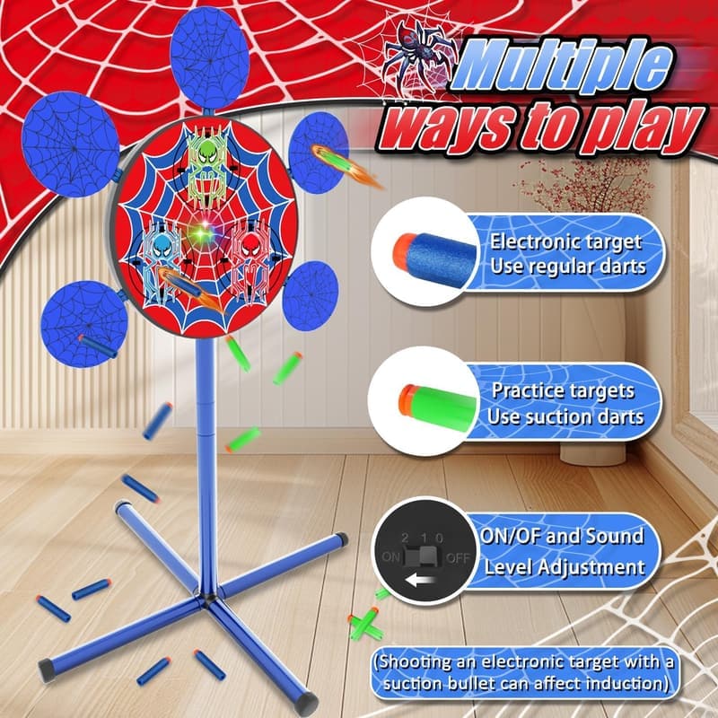 Nerf Gun Shooting Targets with 2 Toy Guns & 40 Foam Darts for Kids