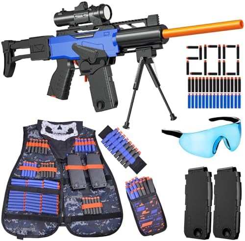Tactical Sniper Rifle Toy Kit with Scope & 200 Bullets for Boys