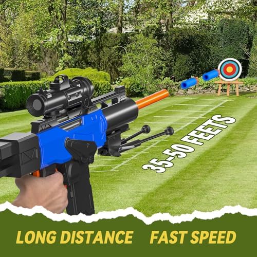 Tactical Sniper Rifle Toy Kit with Scope & 200 Bullets for Boys