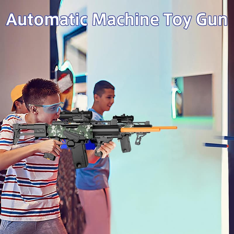 Electric Toy Sniper Rifle Blaster with 200 Darts - Ideal Gift for Kids 8+