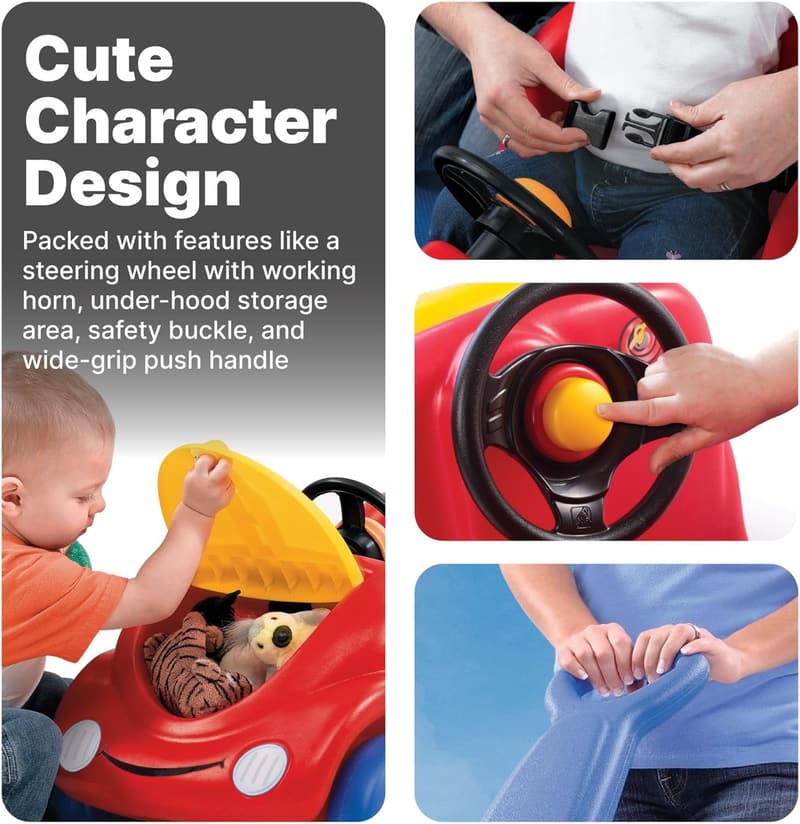 Step2 Red Push Around Buggy for Toddlers with Horn & Seat Belt