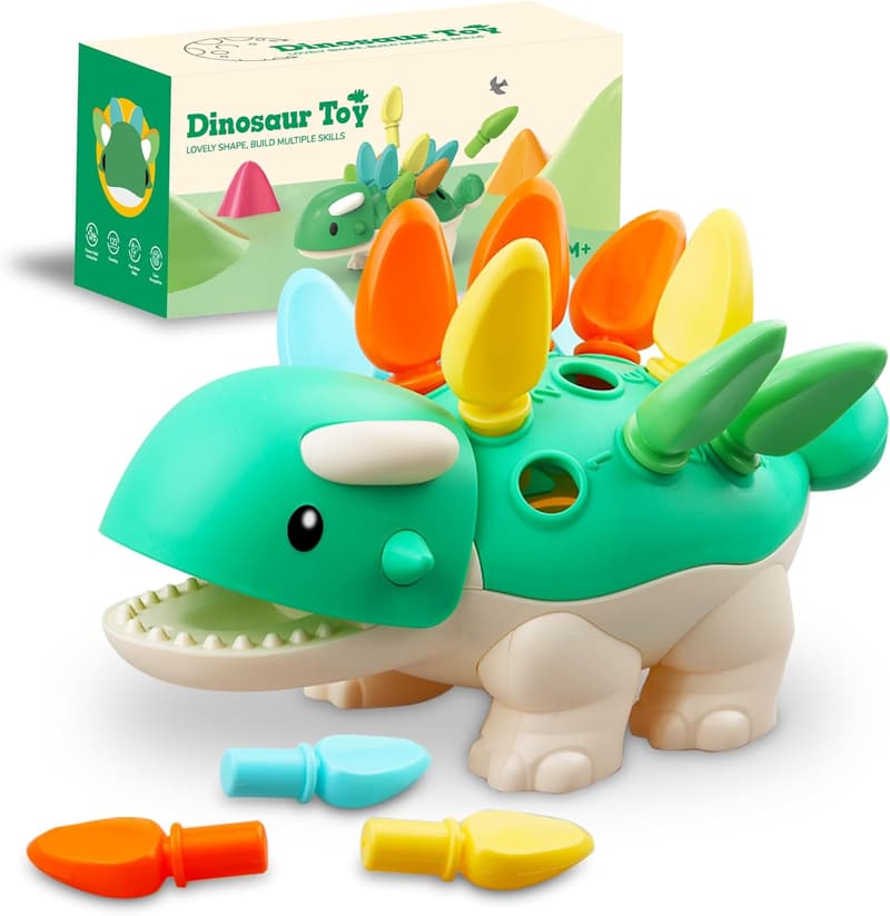 Montessori Dinosaur Learning Game for Toddlers Ages 1-4