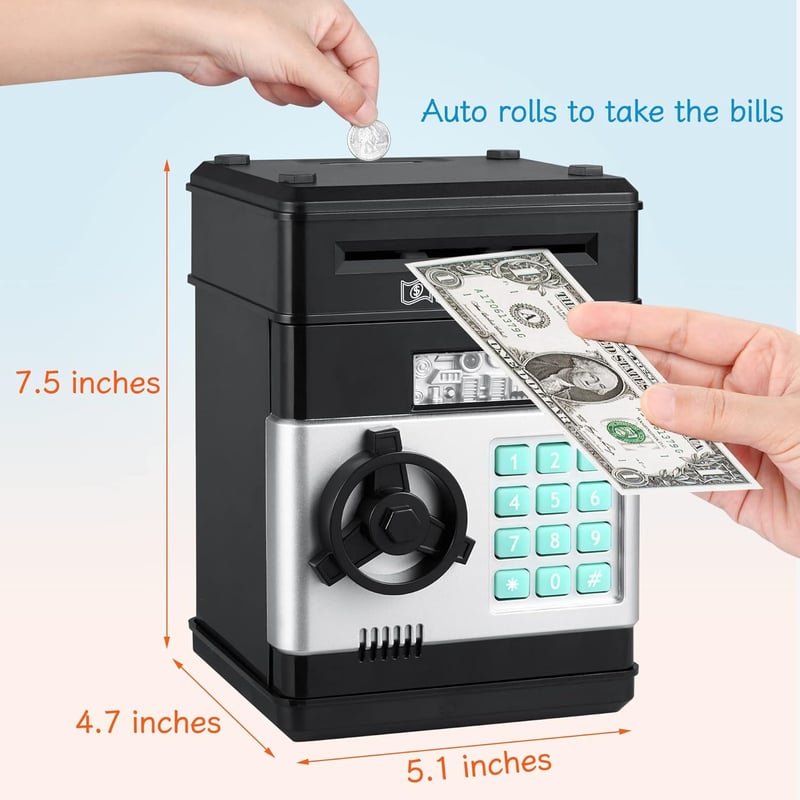 Electronic Password-Protected Piggy Bank for Kids 4-10