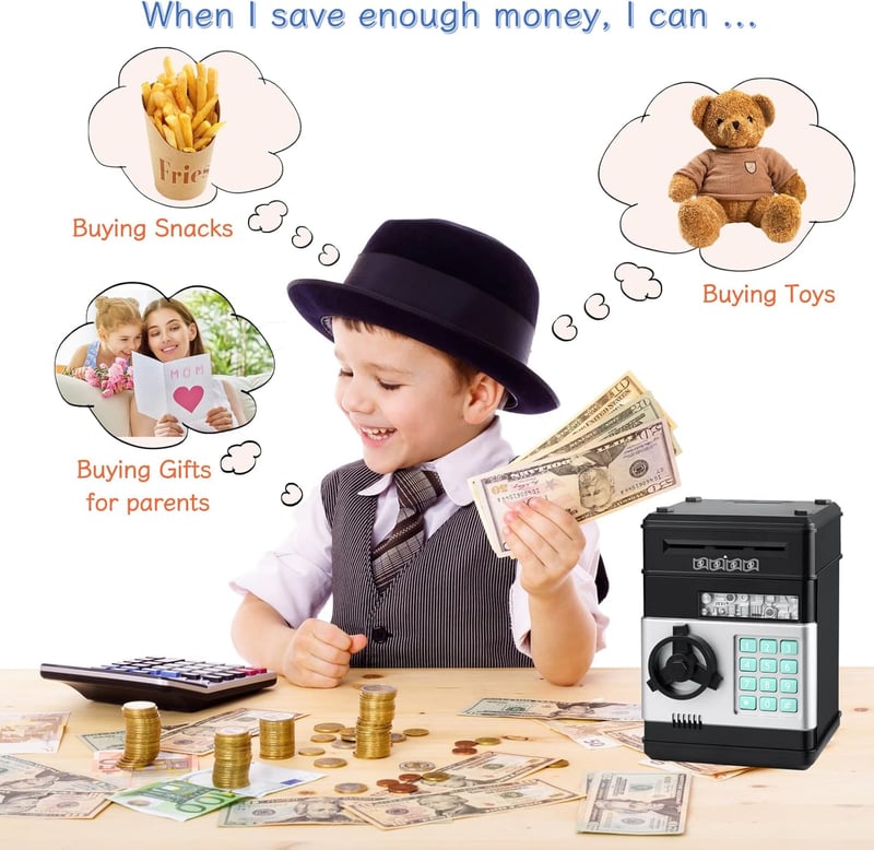 Electronic Password-Protected Piggy Bank for Kids 4-10