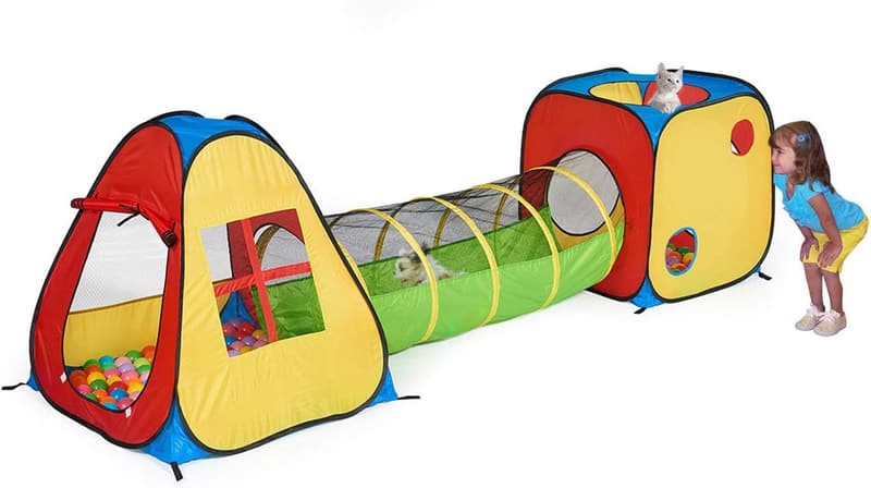 Kids' 3-in-1 Pop-Up Play Tent with Tunnel & Ball Pit