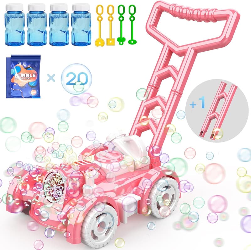 Bubble Lawn Mower Toy for Toddlers - Automatic Bubble Machine