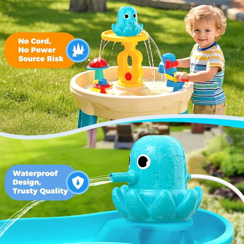 Cordless Rechargeable Water Pump with Magnetic Octopus for Kids