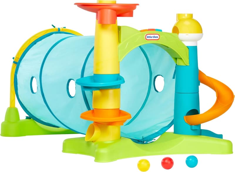 Toddler 2-in-1 Activity Tunnel Playset for Ages 1-3