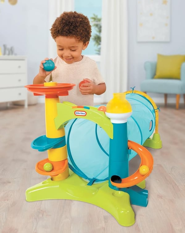 Toddler 2-in-1 Activity Tunnel Playset for Ages 1-3