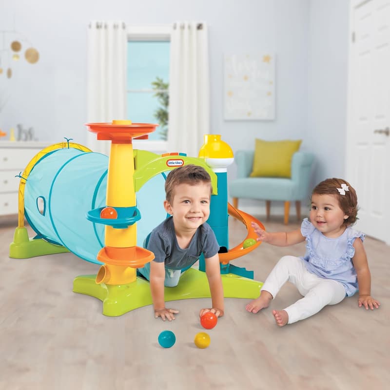 Toddler 2-in-1 Activity Tunnel Playset for Ages 1-3