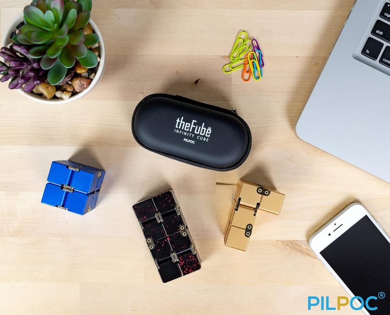 Fidget Desk Toy - Aluminum Infinity Cube for Stress Relief
