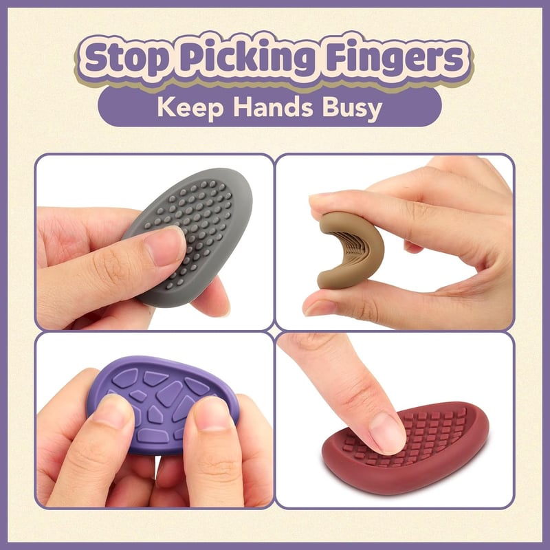 Sensory Stone Fidget Toys for Kids & Adults - 8 Pack