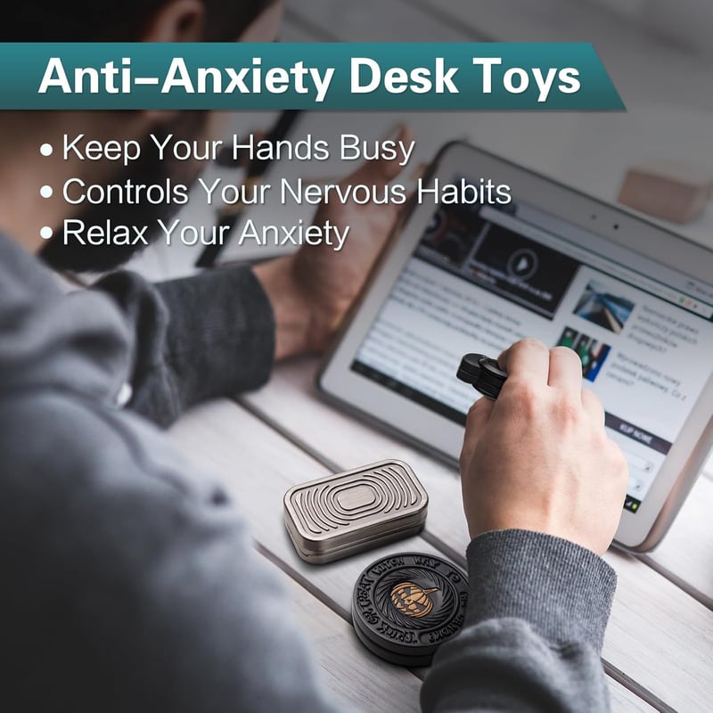 Metal Fidget Toy Set for Adults, 3-Pack Stress Relief