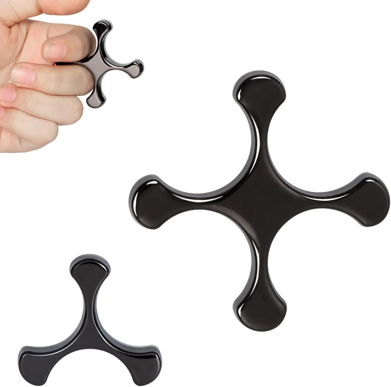 Premium Metal Fidget Flipper 2-Pack - Quiet Stress Relief Toys