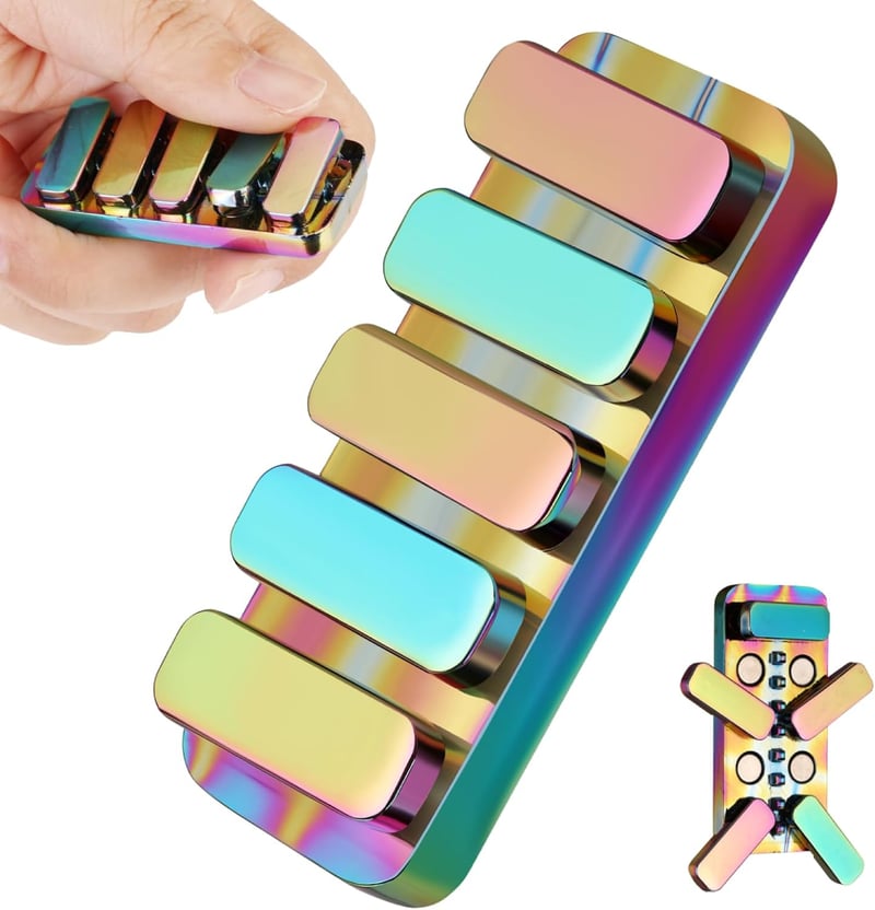 Magnetic Metal Fidget Slider Toy for Adults - Stress Relief