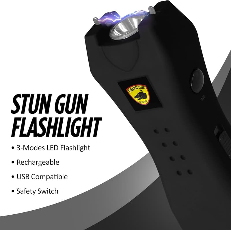 Rechargeable Pepper Spray & Stun Gun Keychain for Women