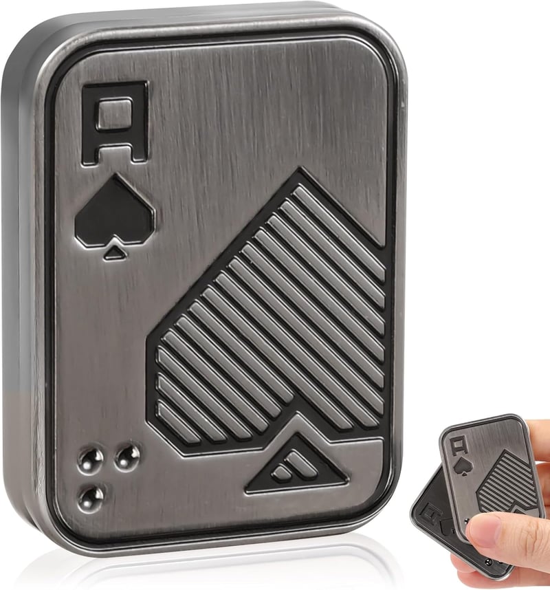Stress Relief Fidget Slider - Metal Poker Push Toy for Adults