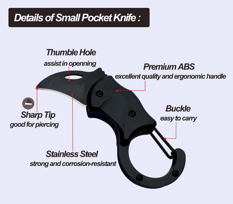Mini Folding Keychain Knife with 1.34