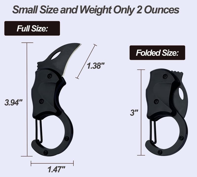 Mini Folding Keychain Knife with 1.34