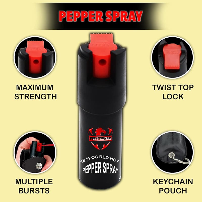 Self Defense Pepper Spray - Compact 1/2 oz Police Grade for Women