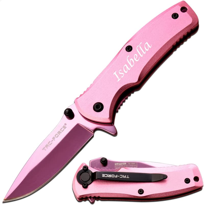 Engraved Stainless Steel Pocket Knife Gift for Men