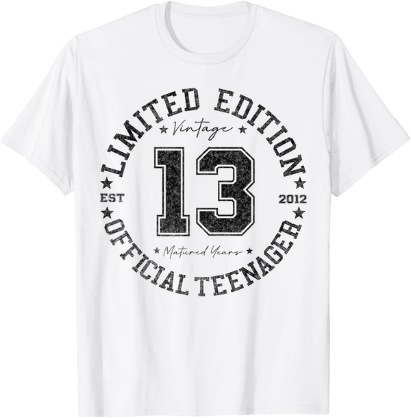 13th Birthday Vintage T-Shirt for Teens