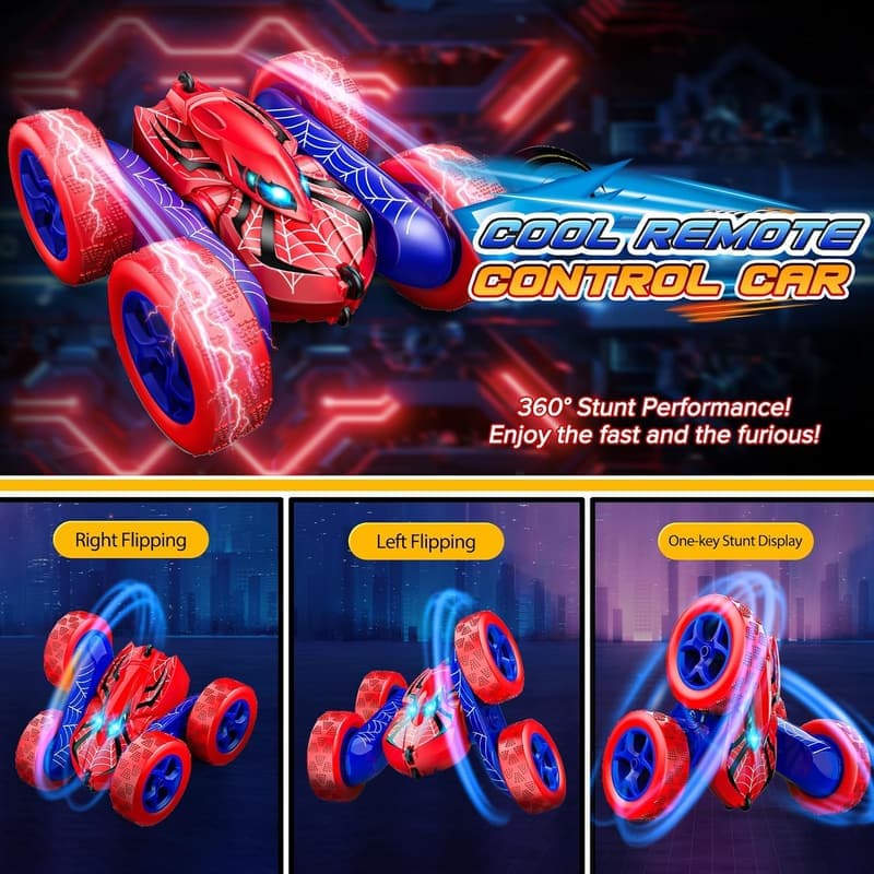 360° Rotating 4WD Remote Control Car for Boys, Ages 3-12