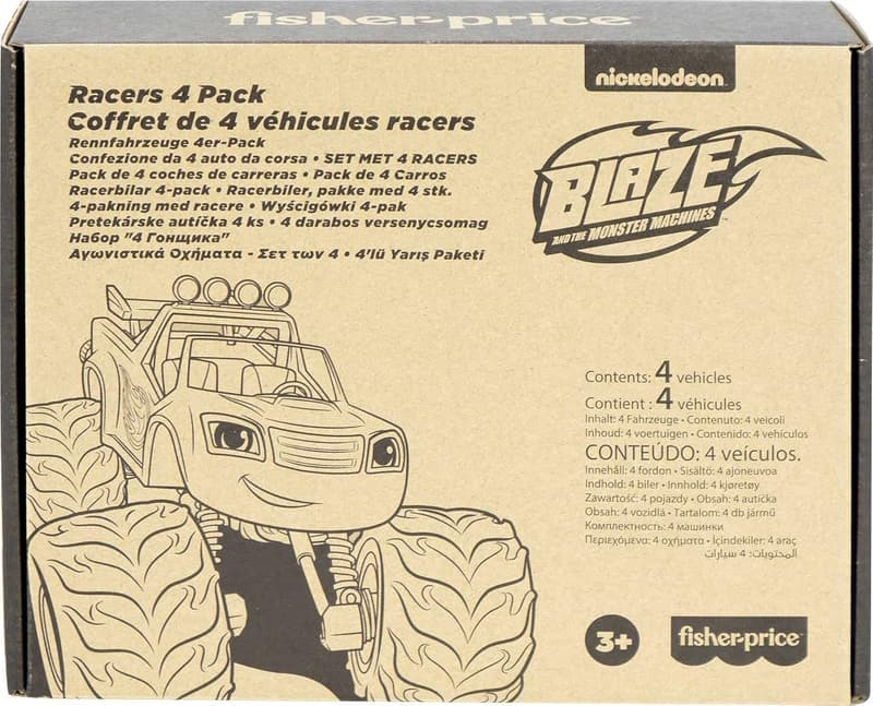 Blaze & The Monster Machines Die-Cast Vehicle 4-Pack for Kids