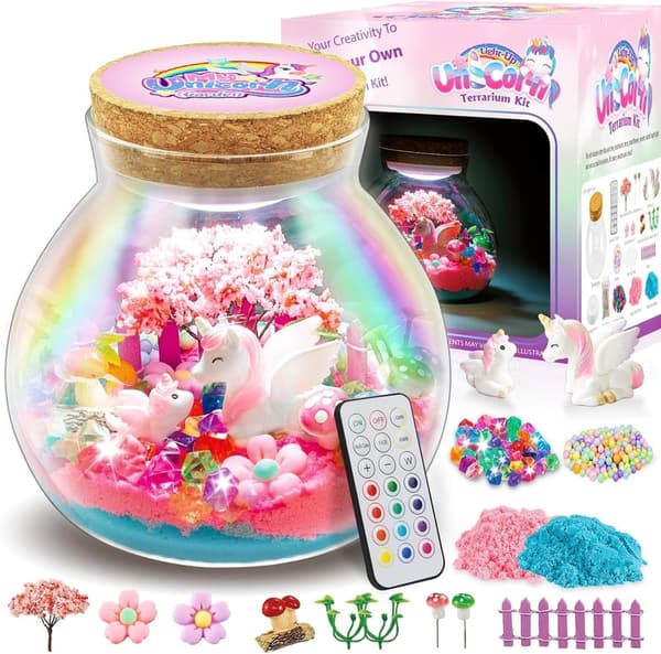 Unicorn Night Light DIY Craft Kit for Girls, Ages 3-10