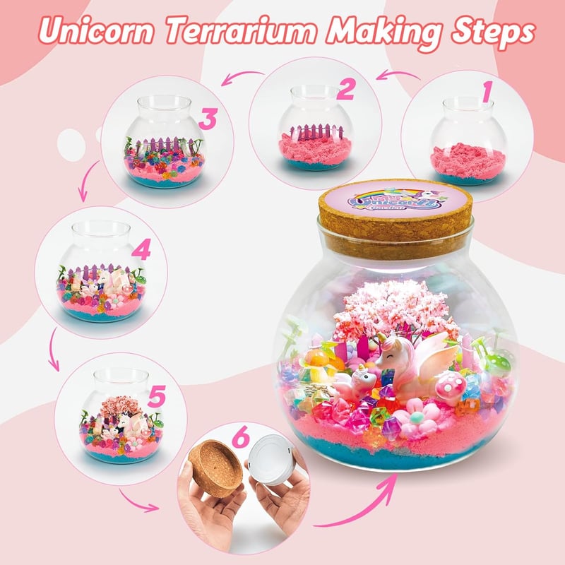 Unicorn Night Light DIY Craft Kit for Girls, Ages 3-10