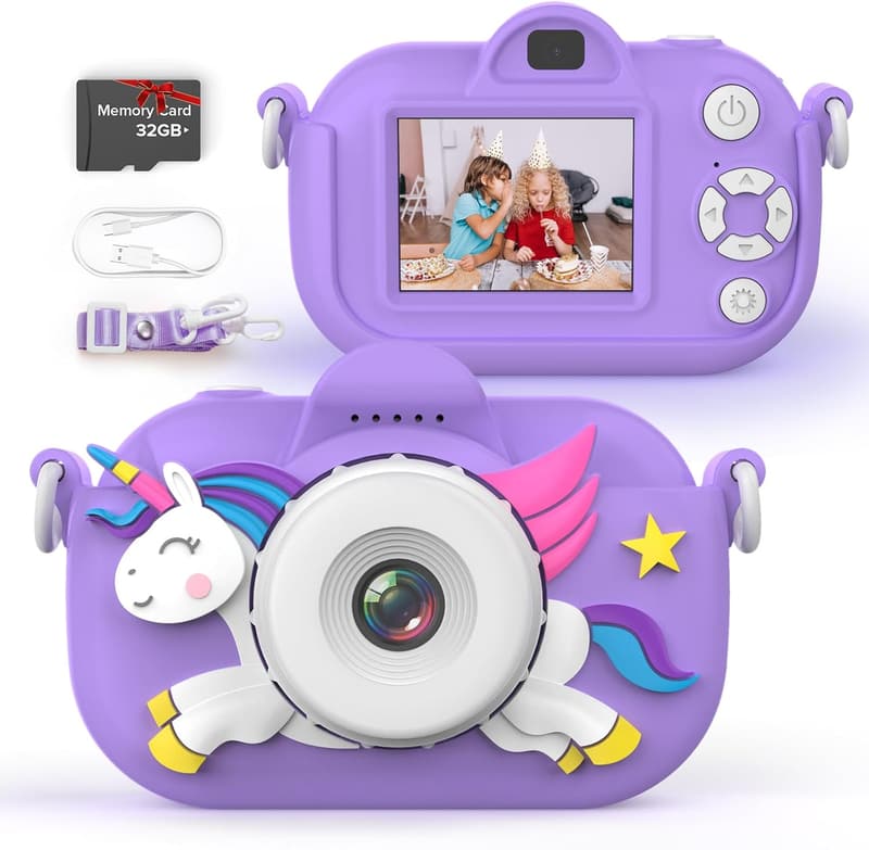 Kids Digital Camera for Ages 3-12 - Christmas & Birthday Gift