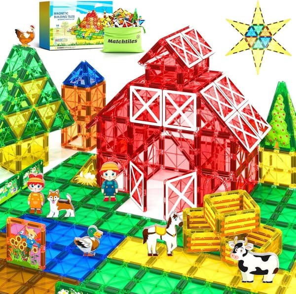 Magnetic Farm Animal Tiles for Toddlers 3+ Years