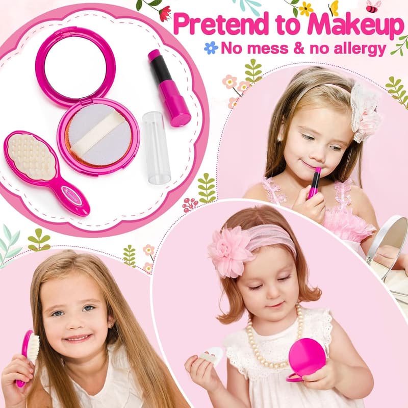 Toddler Play Purse with Makeup Kit for Girls Age 2-3