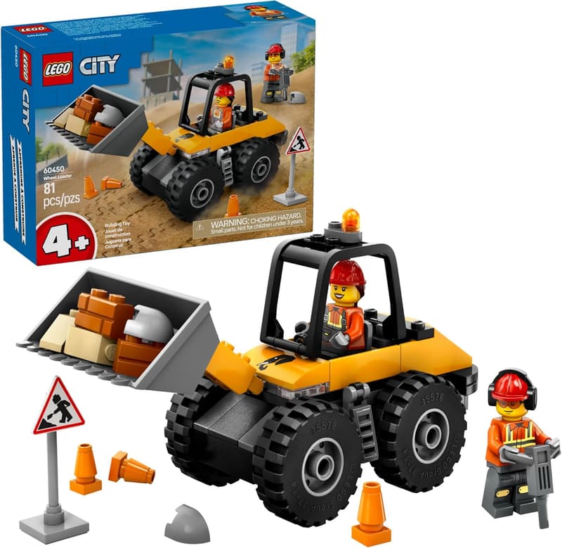 LEGO City Yellow Construction Wheel Loader Toy for Toddlers