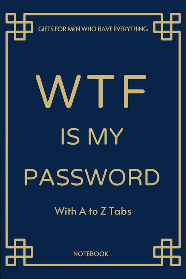 Password Notebook for Men: Organize Internet Accounts Easily