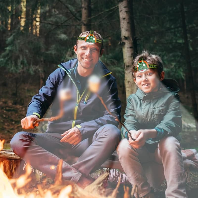 Triceratops LED Headlamp - Kids Camping Flashlight Gift