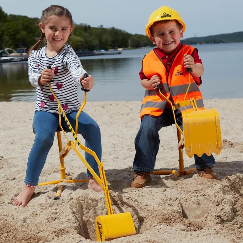 Outdoor Excavator Digger Playset for Kids, 360° Rotation