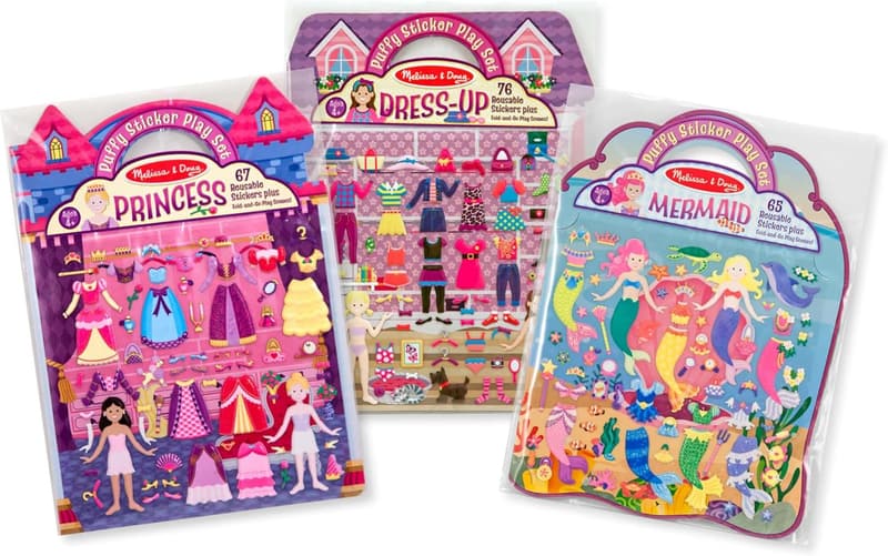 Melissa & Doug Dress-Up Puffy Sticker Activity Set - 208 Stickers