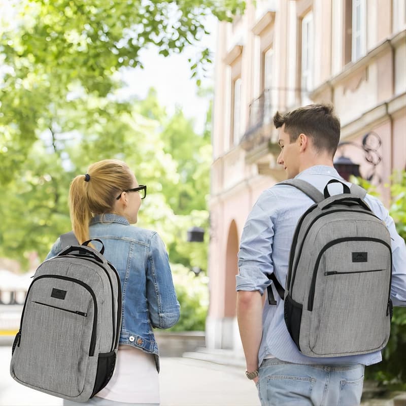 Slim Travel Laptop Backpack with USB Charging Port - Water Resistant for Men & Women